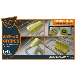 JAS 39 Gripen double-sided painting mask for Italeri, 1/48 - Clear ... 2