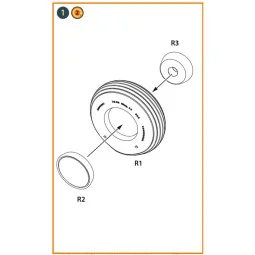 Ki-46 Wheel set, 1/72 - Clear Prop Accessories CPA72240