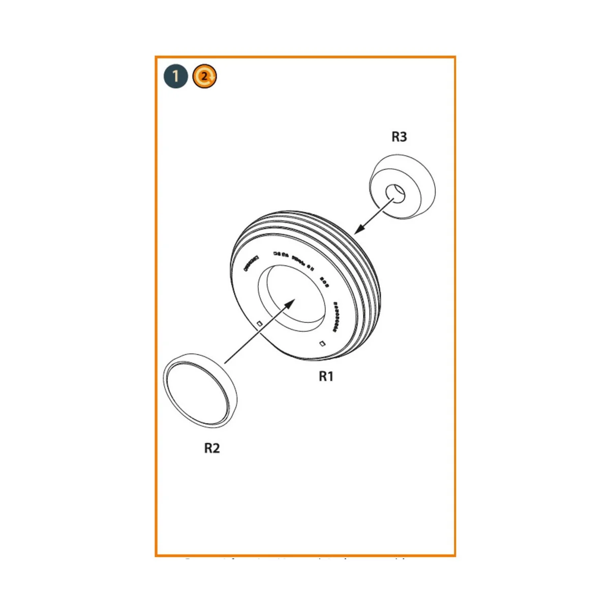 Ki-46 Wheel set, 1/72 - Clear Prop Accessories CPA72240 Ki-46 Wheel set, 1/72 - Clear Prop Accessories CPA72240