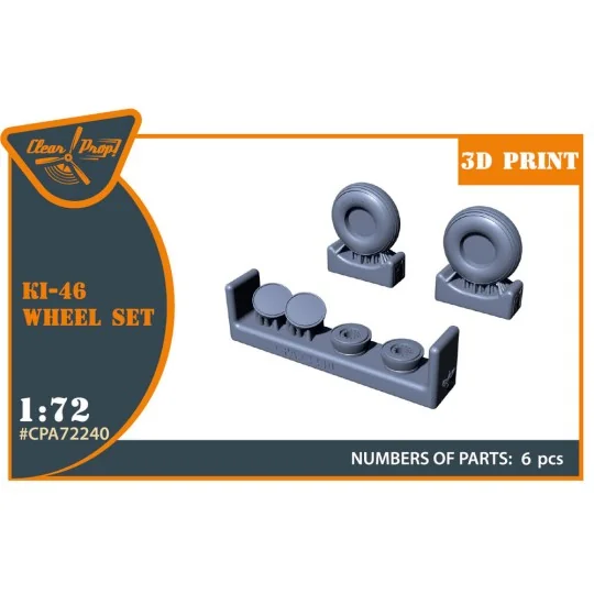 Ki-46 Wheel set, 1/72 - Clear Prop Accessories CPA72240 Ki-46 Wheel set, 1/72 - Clear Prop Accessories CPA72240