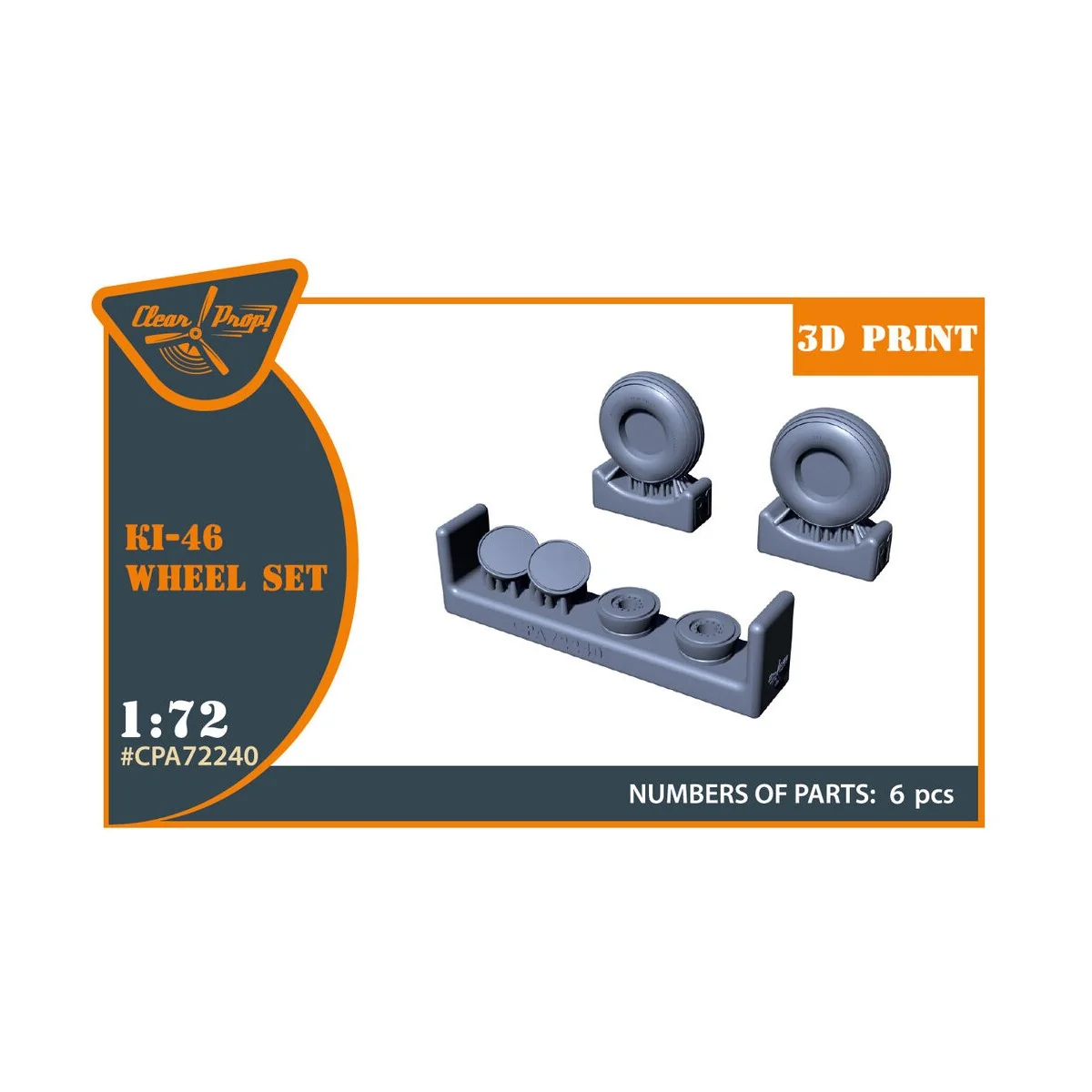 Ki-46 Wheel set, 1/72 - Clear Prop Accessories CPA72240 Ki-46 Wheel set, 1/72 - Clear Prop Accessories CPA72240