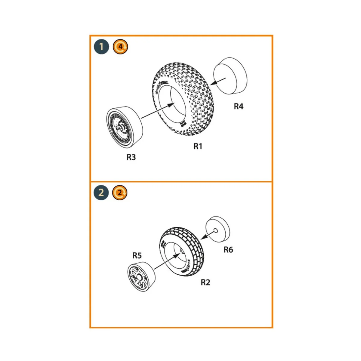 B-29 Wheels set (weighted), 1/72 - Clear Prop Accessories CPA72243 B-29 Wheels set (weighted), 1/72 - Clear Prop Accessories CPA72243