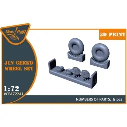J1N Gekko Wheel set, 1/72 - Clear Prop Accessories CPA72241