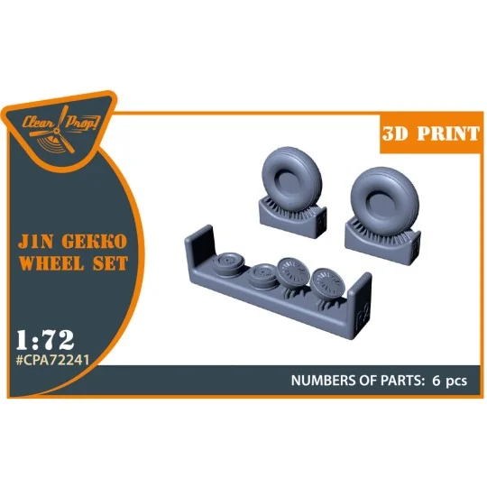 J1N Gekko Wheel set, 1/72 - Clear Prop Accessories CPA72241 J1N Gekko Wheel set, 1/72 - Clear Prop Accessories CPA72241