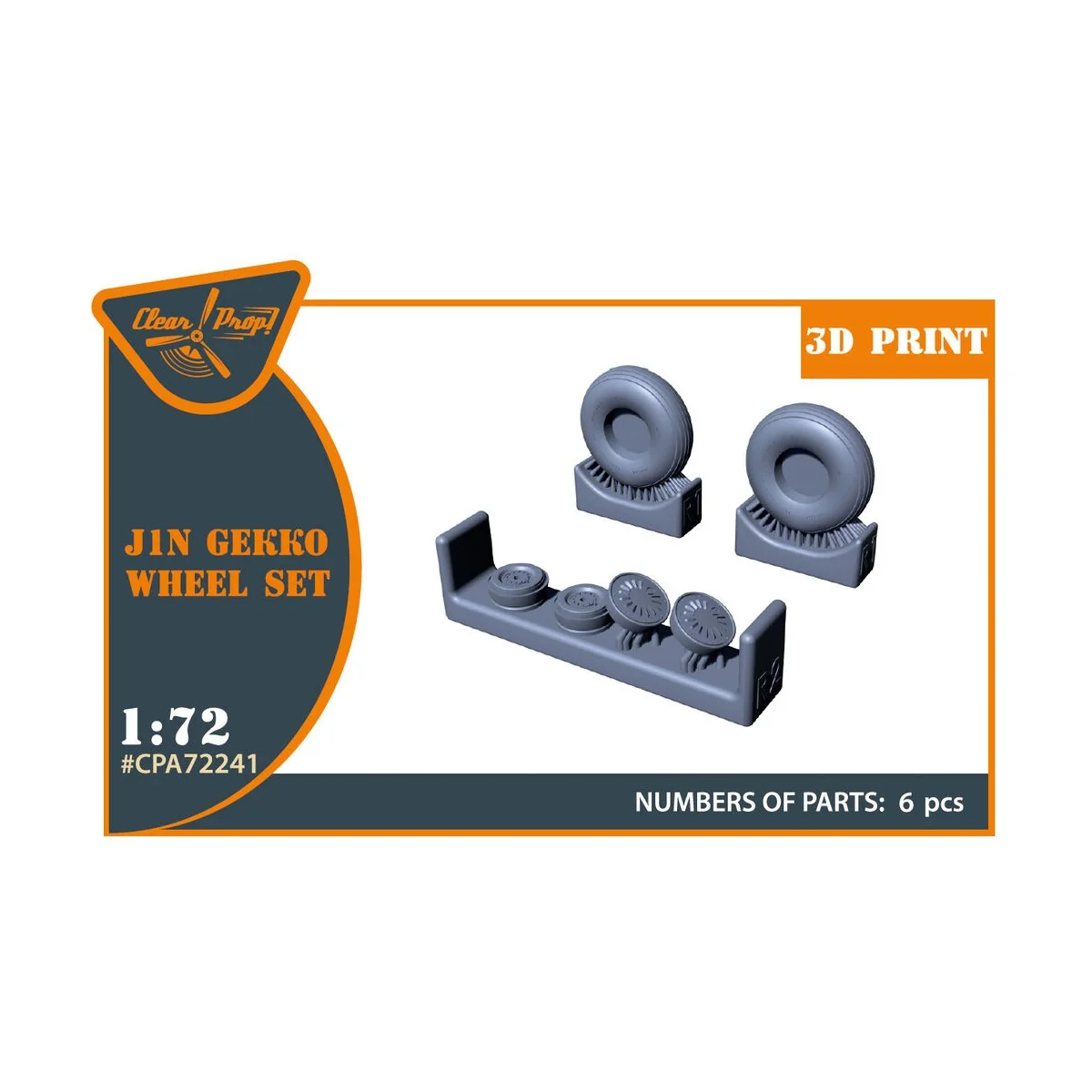 J1N Gekko Wheel set, 1/72 - Clear Prop Accessories CPA72241 J1N Gekko Wheel set, 1/72 - Clear Prop Accessories CPA72241