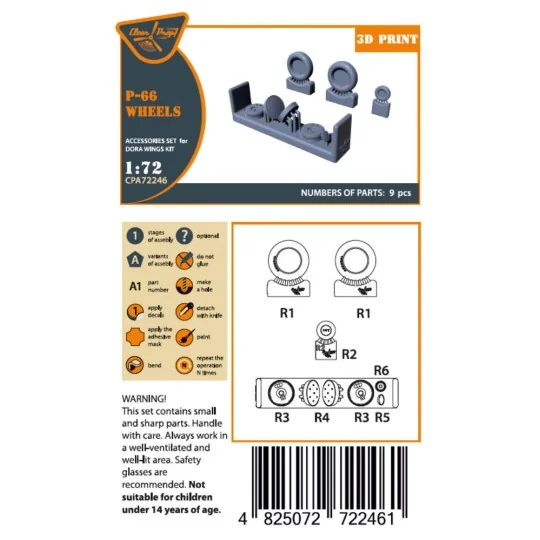 Vanguard P-66/Mk.1/J10 Wheels set for Dora Wings, 1/72 - Clear Prop... Vanguard P-66/Mk.1/J10 Wheels set for Dora Wings, 1/72 - Clear Prop...