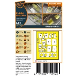 F-104 Single seat double-sided painting mask for Fine Molds, 1/72 -... 2
