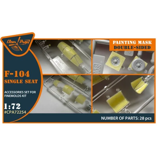 F-104 Single seat double-sided painting mask for Fine Molds, 1/72 -... F-104 Single seat double-sided painting mask for Fine Molds, 1/72 -...