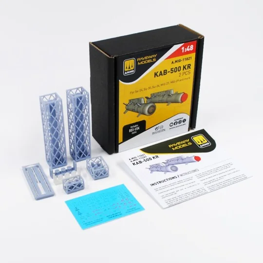 KAB-500 KR (2 pcs), 1/48 - AMMO by MIG Jimenez A.MIG-11021 KAB-500 KR (2 pcs), 1/48 - AMMO by MIG Jimenez A.MIG-11021