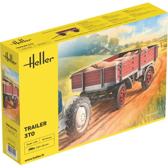 Trailer 3to, 1/24 - Heller 81410 Trailer 3to, 1/24 - Heller 81410