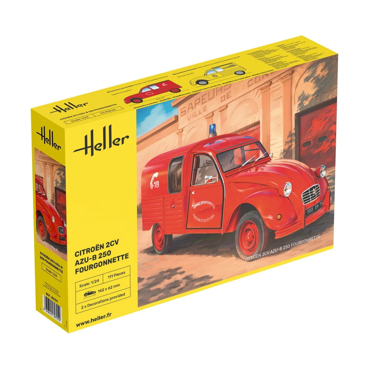 Citroen 2CV AZU-B 250 Fourgonnette, 1/24 - Heller 82701 Citroen 2CV AZU-B 250 Fourgonnette, 1/24 - Heller 82701