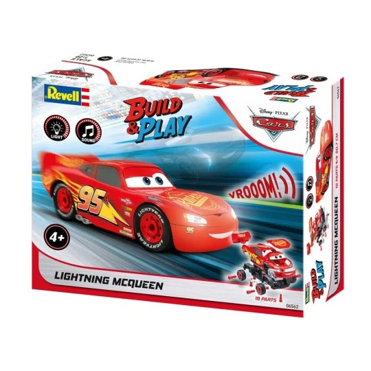 Lightning McQueen Disney-Cars Auto mit Licht&Sound, 1/20 - Revell 0...