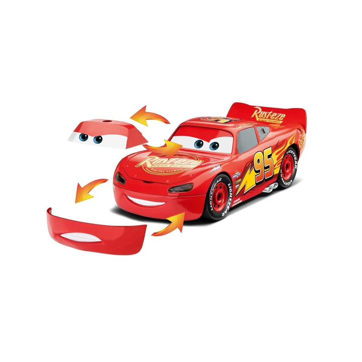 Lightning McQueen Disney-Cars Auto mit Licht&Sound, 1/20 - Revell 0...