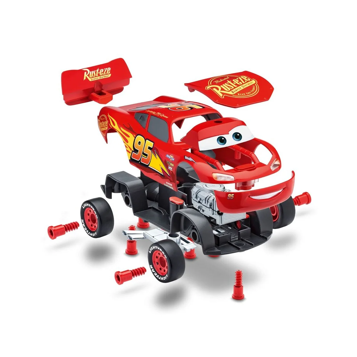 Lightning McQueen Disney-Cars Auto mit Licht&Sound, 1/20 - Revell 0...