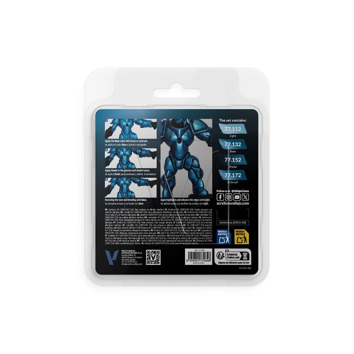 True Metallic Metal: Hydra Turquoise Paint Set (4) - Vallejo 77264 True Metallic Metal: Hydra Turquoise Paint Set (4) - Vallejo 77264