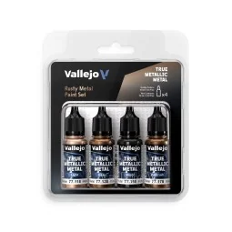 True Metallic Metal: Rusty Metal Paint Set (4) - Vallejo 77269