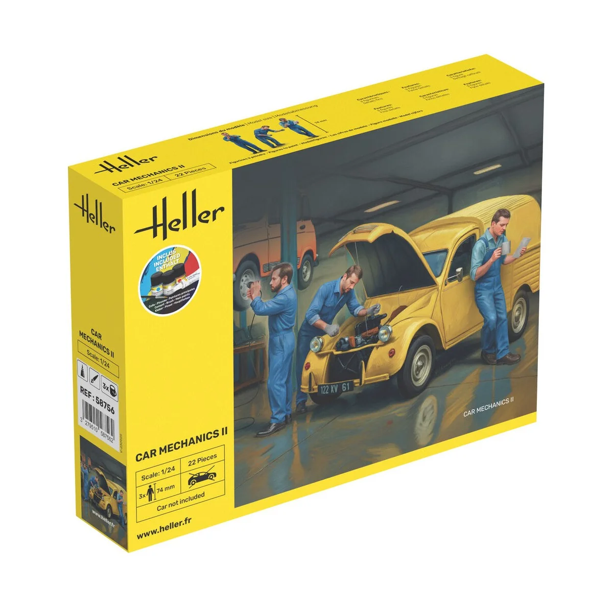 STARTER KIT Car Mechanics II, 1/24 - Heller 58756 STARTER KIT Car Mechanics II, 1/24 - Heller 58756