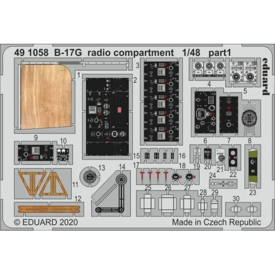 B-17G radio compartment for HKM, 1/48 - Eduard Accessories 491058 B-17G radio compartment for HKM, 1/48 - Eduard Accessories 491058