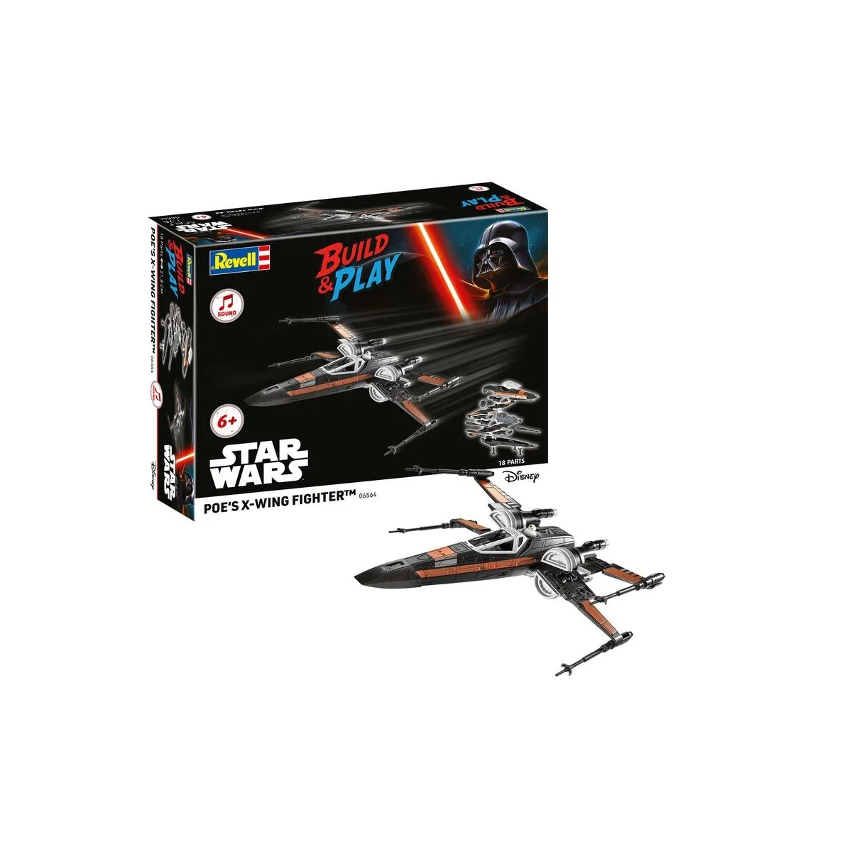 Poe's X-Wing Fighter (w/Sound): Build & Play, 1/78 - Revell 06564 Poe's X-Wing Fighter (w/Sound): Build & Play, 1/78 - Revell 06564