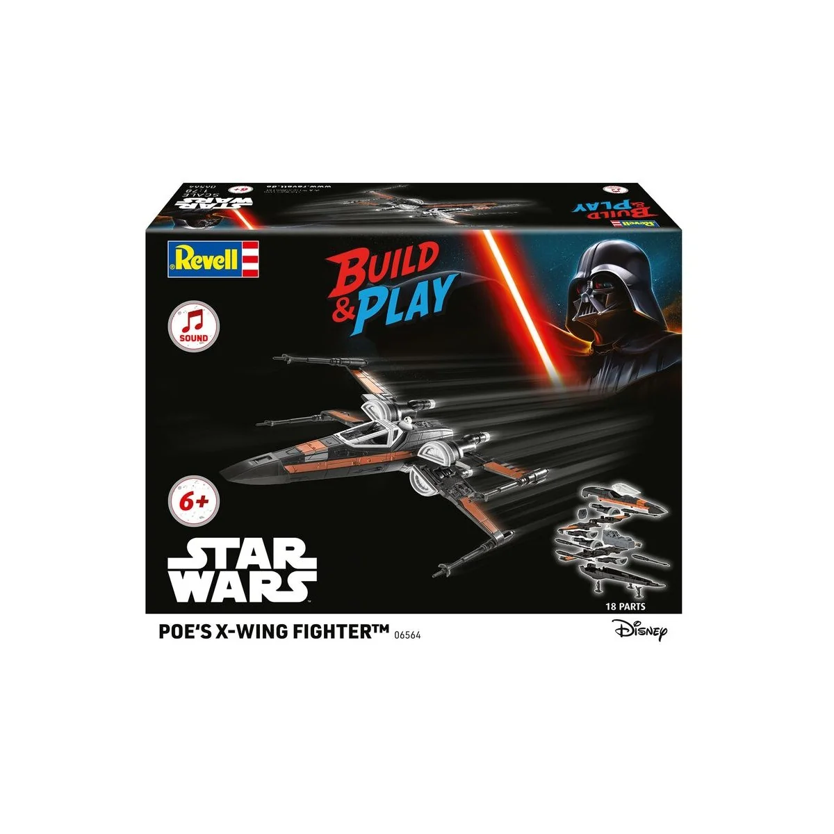 Poe's X-Wing Fighter (w/Sound): Build & Play, 1/78 - Revell 06564 Poe's X-Wing Fighter (w/Sound): Build & Play, 1/78 - Revell 06564