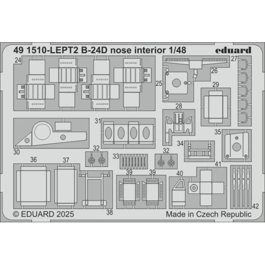B-24D nose interior HOBBY BOSS, 1/48 - Eduard Accessories 491510 B-24D nose interior HOBBY BOSS, 1/48 - Eduard Accessories 491510