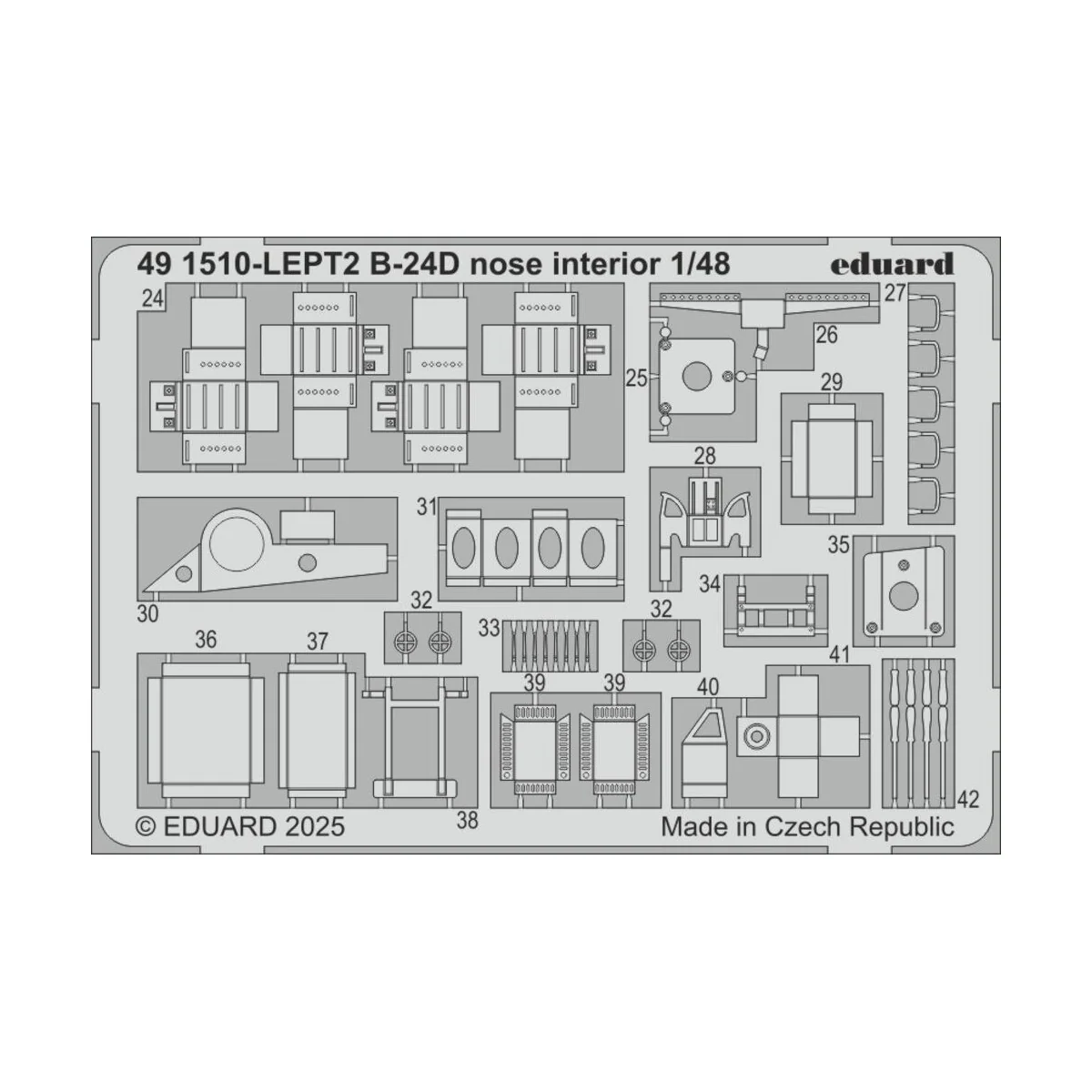 B-24D nose interior HOBBY BOSS, 1/48 - Eduard Accessories 491510 B-24D nose interior HOBBY BOSS, 1/48 - Eduard Accessories 491510