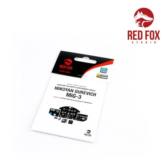 1/48 Mikoyan Gurevich MiG-3 (for Trumpeter kit), 1/48 - Red Fox Stu... 1/48 Mikoyan Gurevich MiG-3 (for Trumpeter kit), 1/48 - Red Fox Stu...