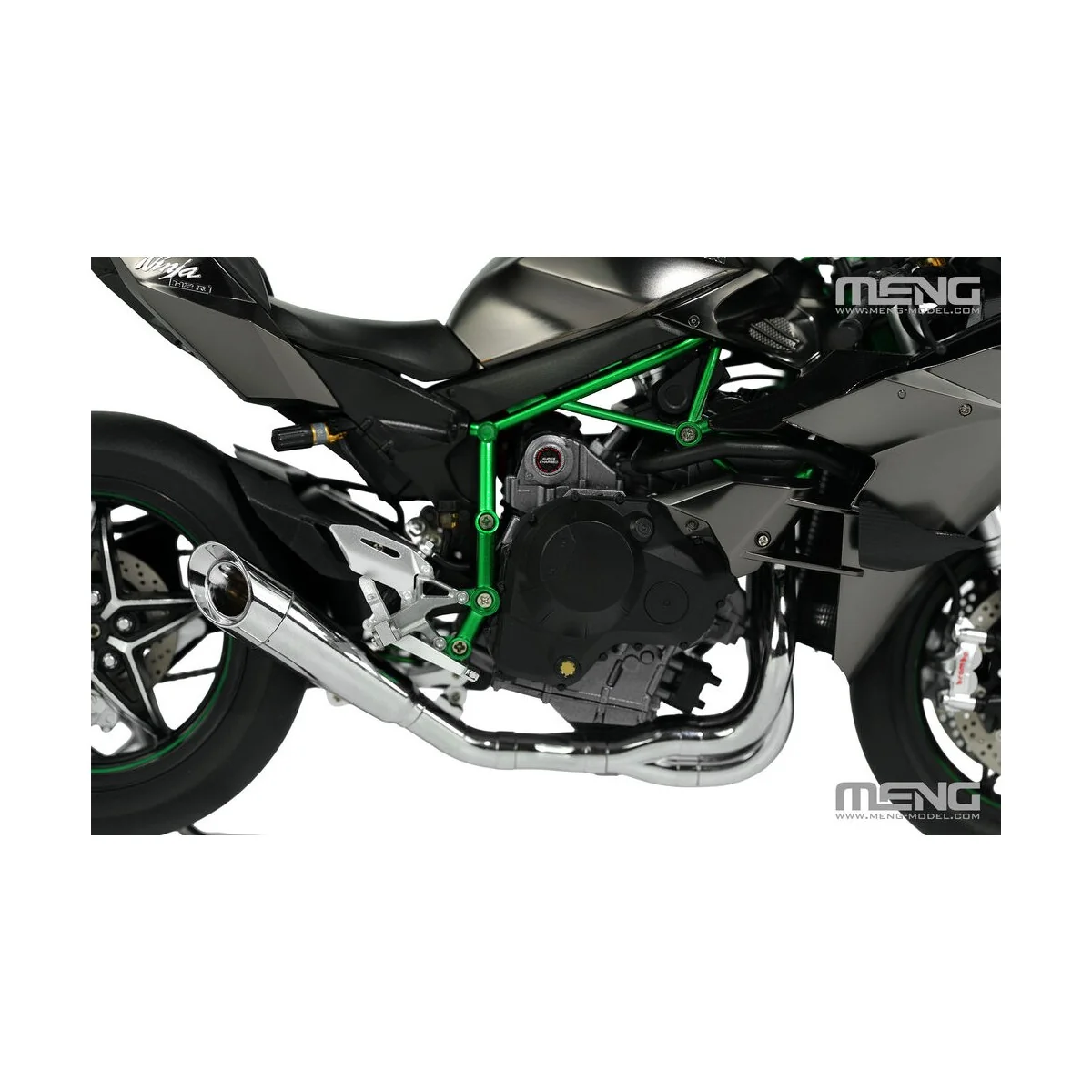 Kawasaki Ninja H2R 2018 (Pre-colored Edition), 1/9 - MENG-Model MT-... Kawasaki Ninja H2R 2018 (Pre-colored Edition), 1/9 - MENG-Model MT-...