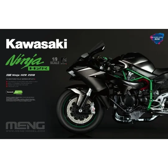 Kawasaki Ninja H2R 2018 (Pre-colored Edition), 1/9 - MENG-Model MT-... Kawasaki Ninja H2R 2018 (Pre-colored Edition), 1/9 - MENG-Model MT-...