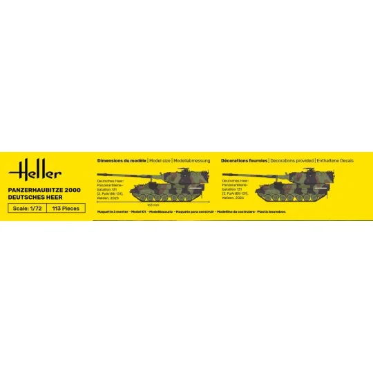 Panzerhaubitze 2000 (PzH 2000), 1/72 - Heller 30803 Panzerhaubitze 2000 (PzH 2000), 1/72 - Heller 30803