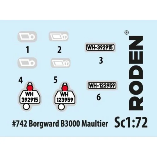 Borgward B3000 Maultier, 1/72 - Roden 742 Borgward B3000 Maultier, 1/72 - Roden 742