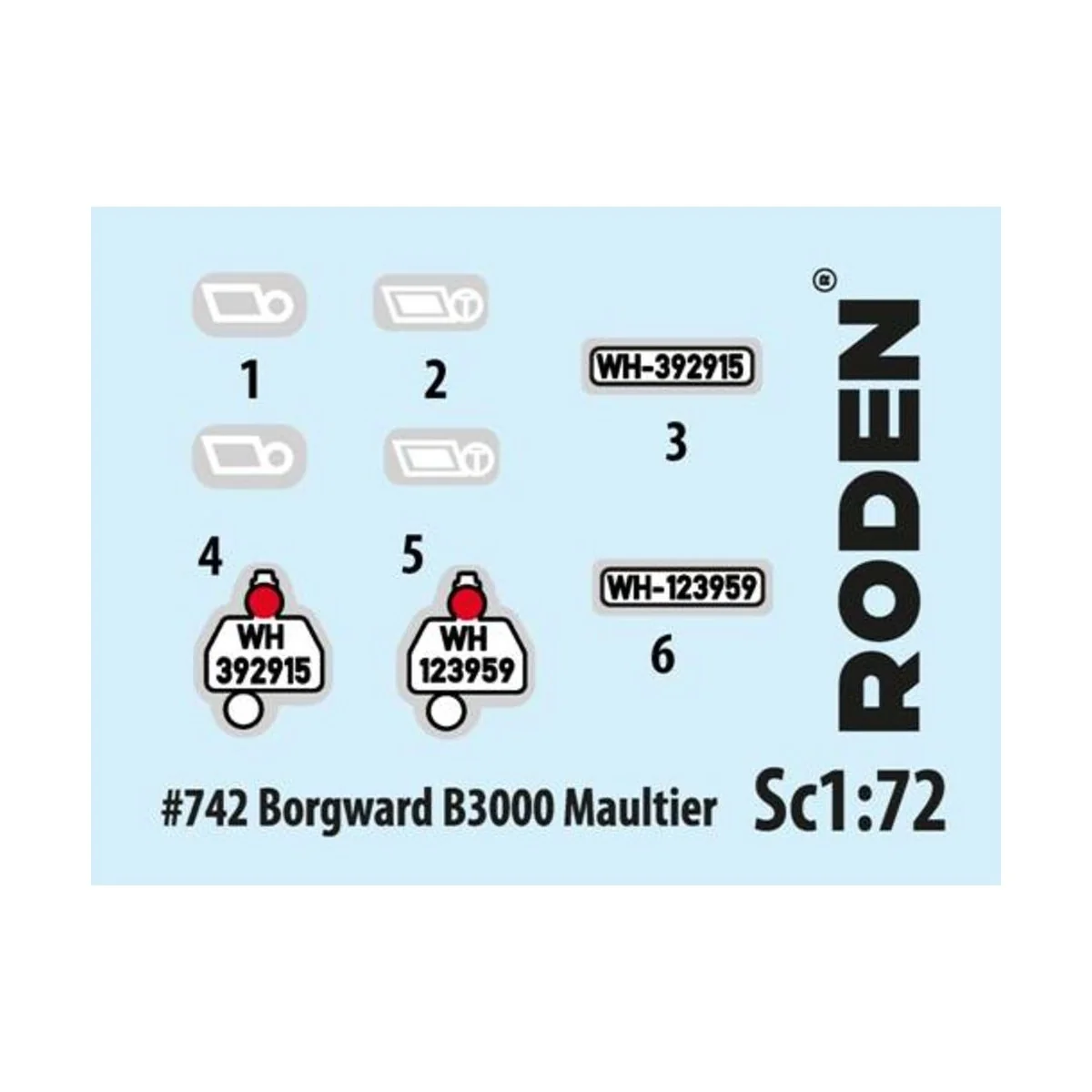 Borgward B3000 Maultier, 1/72 - Roden 742 Borgward B3000 Maultier, 1/72 - Roden 742