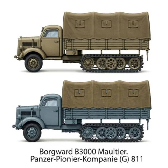 Borgward B3000 Maultier, 1/72 - Roden 742 Borgward B3000 Maultier, 1/72 - Roden 742
