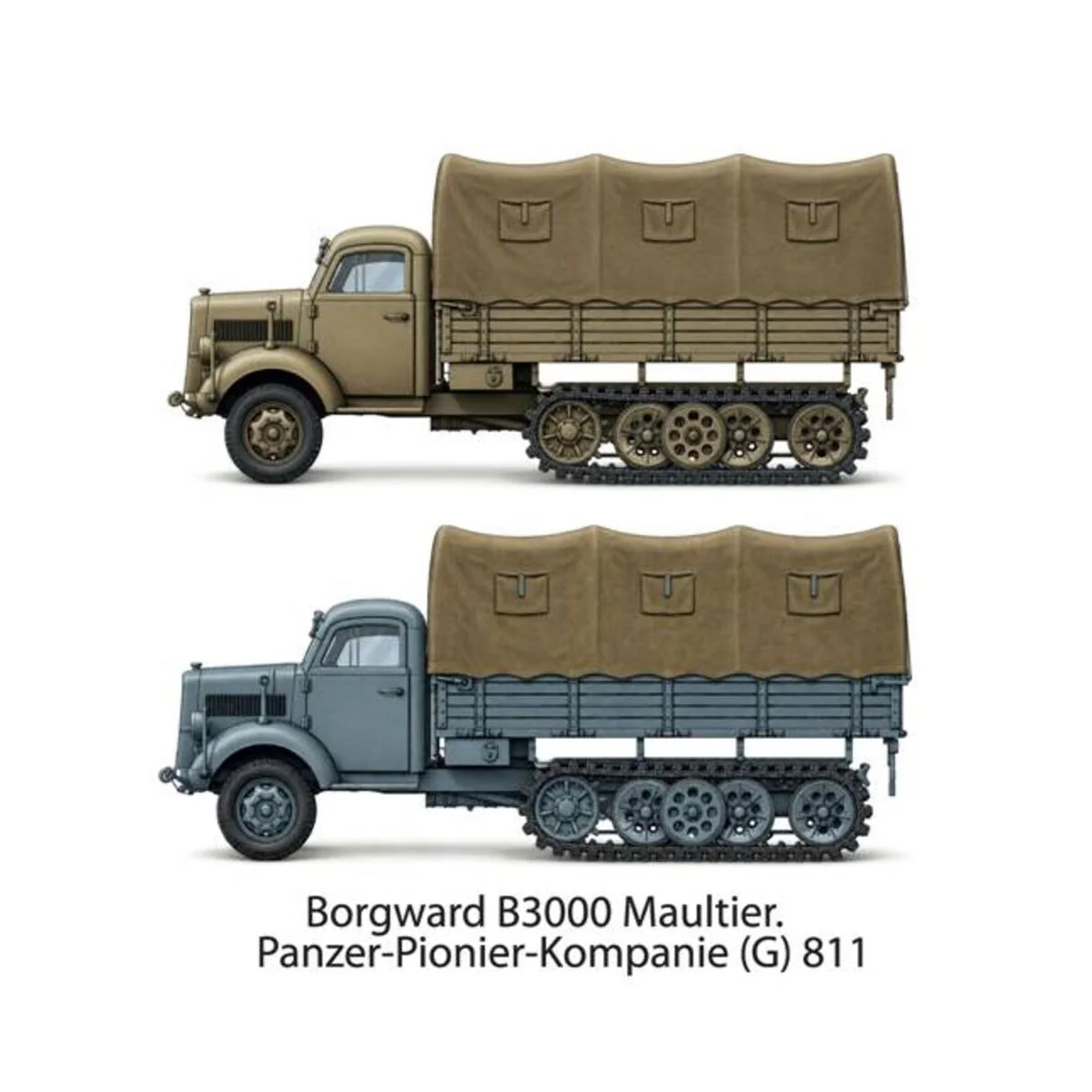Borgward B3000 Maultier, 1/72 - Roden 742 Borgward B3000 Maultier, 1/72 - Roden 742