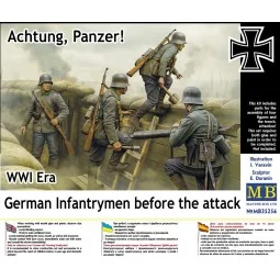 German Infantrymen before the attack. WWI era. Achtung, Panzer!, 1/...