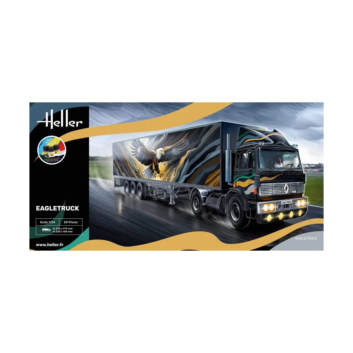 STARTER KIT Eagletruck, 1/24 - Heller 56784 STARTER KIT Eagletruck, 1/24 - Heller 56784