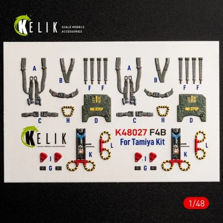 F-4B interior 3D decals for Tamiya kit, 1/48 - Kelik K48027