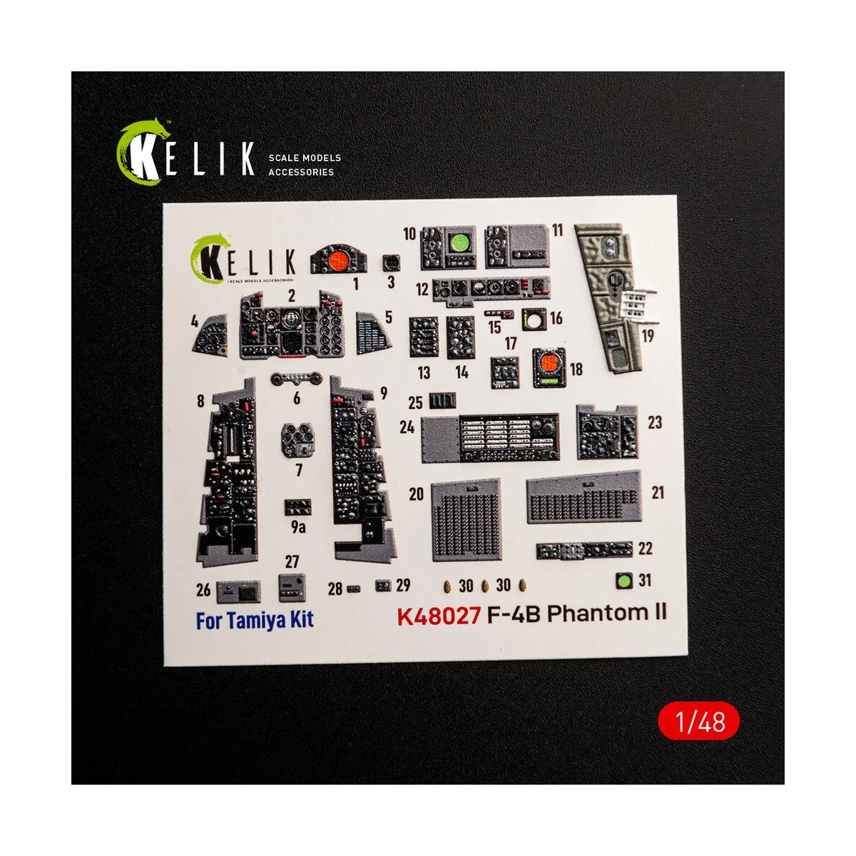 F-4B interior 3D decals for Tamiya kit, 1/48 - Kelik K48027 F-4B interior 3D decals for Tamiya kit, 1/48 - Kelik K48027