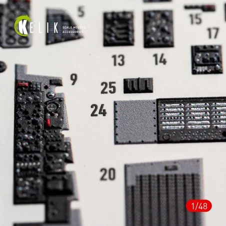 F-4B interior 3D decals for Tamiya kit, 1/48 - Kelik K48027