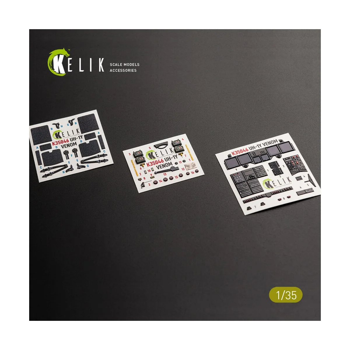UH-1Y VENOM - interior 3D decals for Trumpeter, 1/35 - Kelik K35046 UH-1Y VENOM - interior 3D decals for Trumpeter, 1/35 - Kelik K35046