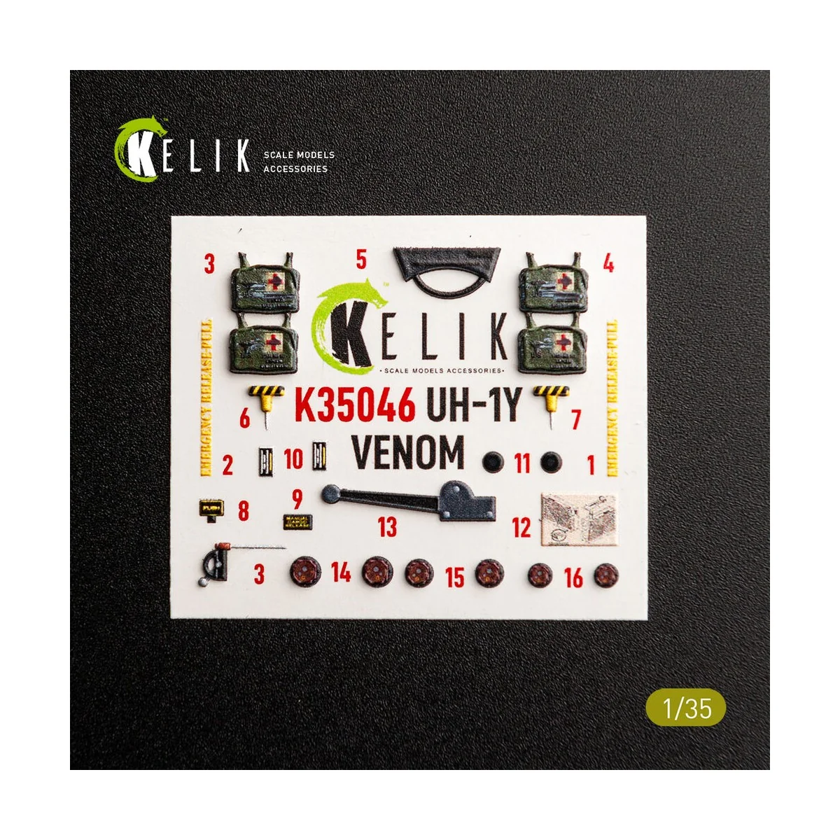 UH-1Y VENOM - interior 3D decals for Trumpeter, 1/35 - Kelik K35046 UH-1Y VENOM - interior 3D decals for Trumpeter, 1/35 - Kelik K35046