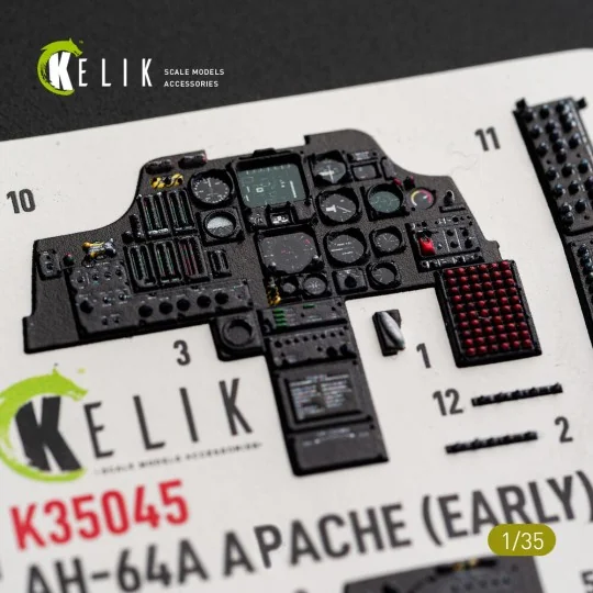 AH-64A APACHE (early) - interior 3D decals for Trumpeter, 1/35 - Ke... AH-64A APACHE (early) - interior 3D decals for Trumpeter, 1/35 - Ke...