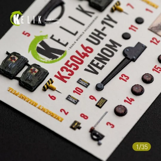 UH-1Y VENOM - interior 3D decals for Trumpeter, 1/35 - Kelik K35046 UH-1Y VENOM - interior 3D decals for Trumpeter, 1/35 - Kelik K35046
