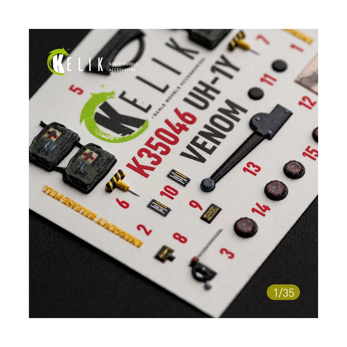 UH-1Y VENOM - interior 3D decals for Trumpeter, 1/35 - Kelik K35046 UH-1Y VENOM - interior 3D decals for Trumpeter, 1/35 - Kelik K35046