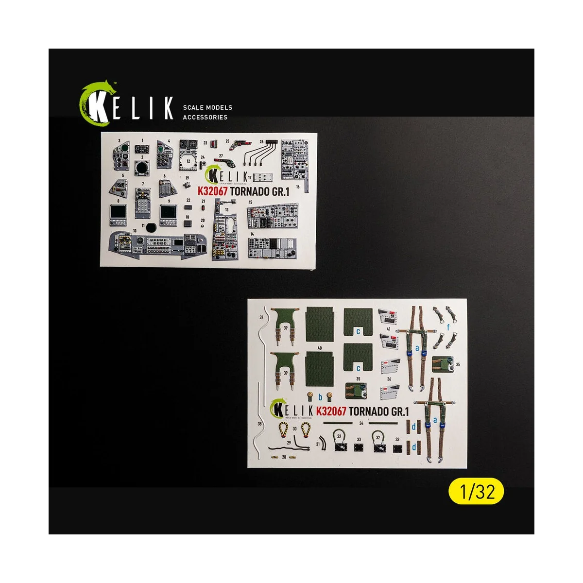 TORNADO GR.1 - interior 3D decals for Revell, 1/32 - Kelik K32067 TORNADO GR.1 - interior 3D decals for Revell, 1/32 - Kelik K32067