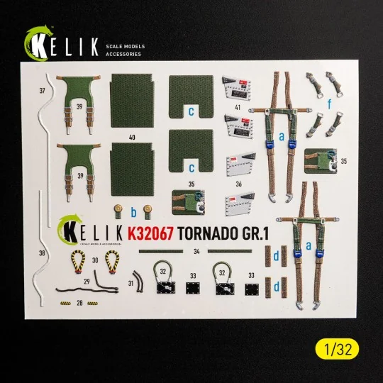 TORNADO GR.1 - interior 3D decals for Revell, 1/32 - Kelik K32067 TORNADO GR.1 - interior 3D decals for Revell, 1/32 - Kelik K32067