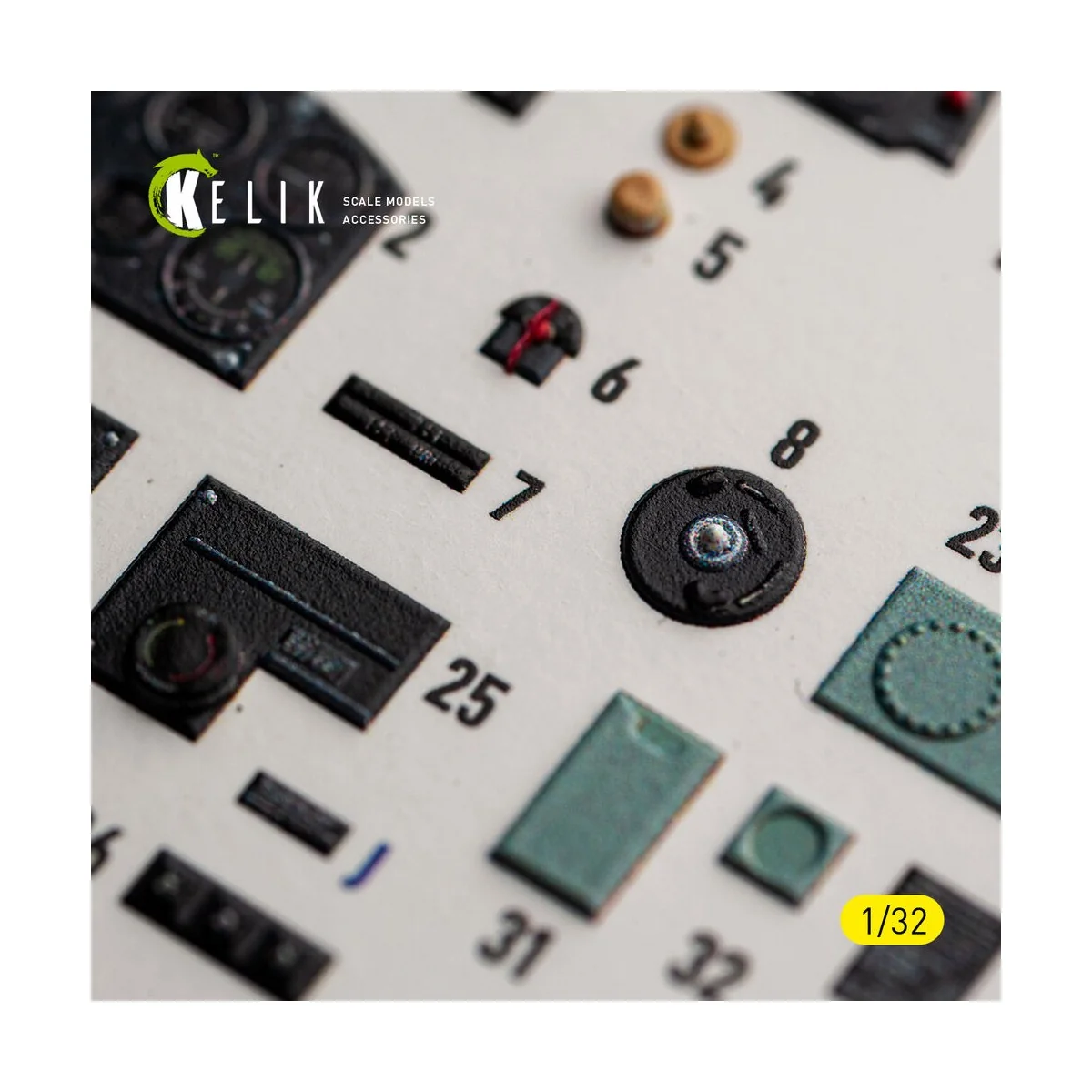Spitfire Mk.IIa - interior 3D decals for Revell, 1/32 - Kelik K32060 Spitfire Mk.IIa - interior 3D decals for Revell, 1/32 - Kelik K32060