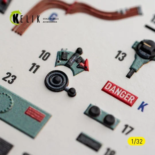 Spitfire Mk.IIa - interior 3D decals for Revell, 1/32 - Kelik K32060 Spitfire Mk.IIa - interior 3D decals for Revell, 1/32 - Kelik K32060
