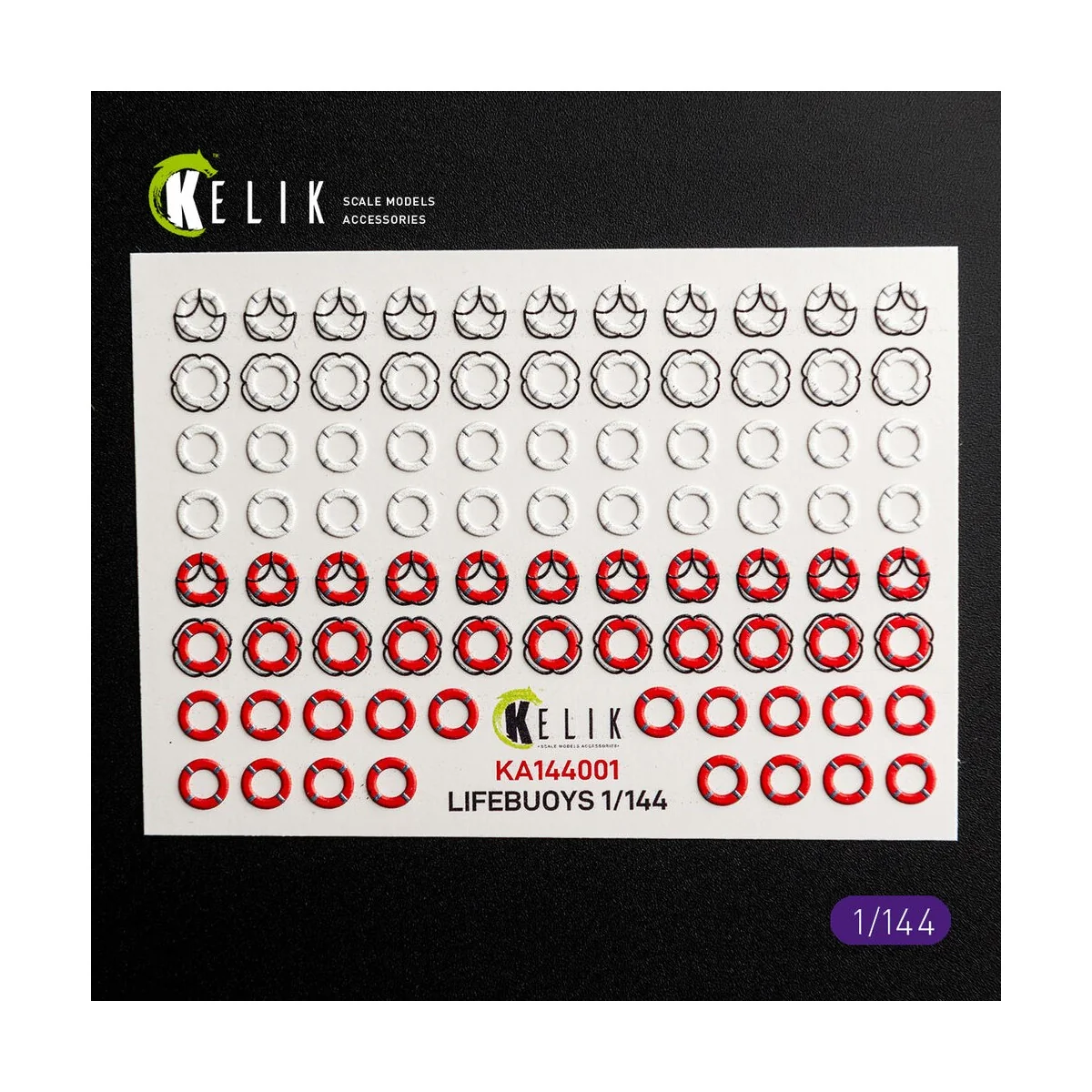 LIFEBUOYS - 3D Decal for models, 1/144 - Kelik KA144001 LIFEBUOYS - 3D Decal for models, 1/144 - Kelik KA144001