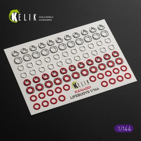 LIFEBUOYS - 3D Decal for models, 1/144 - Kelik KA144001 LIFEBUOYS - 3D Decal for models, 1/144 - Kelik KA144001